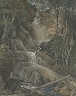 Running Water Gallery: A Waterfall in a Forest at Langhennersdorf, 18th-early 19th century