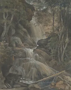 A Waterfall in a Forest at Langhennersdorf, 18th-early 19th century