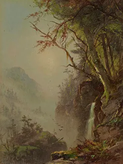 Root Prints: Waterfall In The Mountains, 1859. Creator: James McDougal Hart