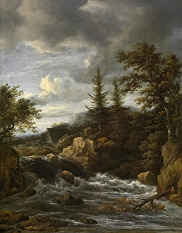 Ruisdael Jacob Isaacksz Van Prints: Waterfall in Norway, c1650-1680. Creator: Jacob van Ruisdael