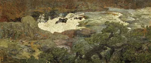 Waterfall, Porjus, 1915. Creator: Helmer Osslund