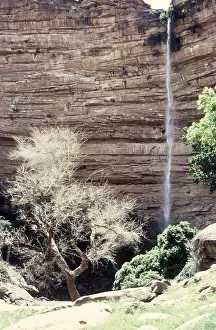 West African Prints: Waterfall before rain, Bandiagara Escarpment