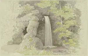 Waterfall in the Stern district of Weimar, c1800-1806. Creator: Georg Melchior Kraus