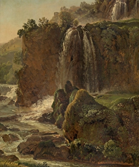 Plein Air Prints: Waterfall at Tivoli, 1793. Creator: Simon Alexandre Clement Denis