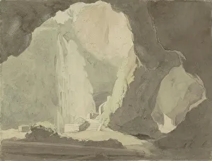 Daylight Prints: Waterfall in Tivoli, 1830. Creator: Jacobus Everhardus Josephus van den Berg