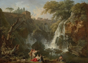 Enlightenment Prints: The Waterfalls at Tivoli, with the Villa of Maecenas. Creator: Claude-Joseph Vernet