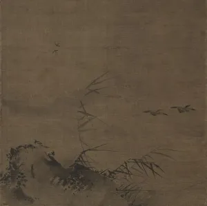 1127 1279 Prints: Waterfowl and Reeds, early 1200s. Creator: Liang Kai (Chinese, mid-1100s-early 1200s)