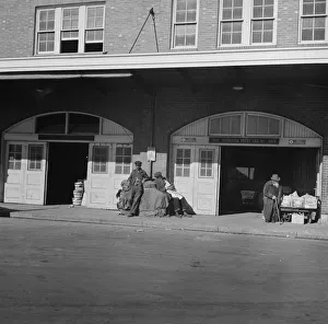 Waterfront fruit market, Washington, D. C. 1942. Creator: Gordon Parks