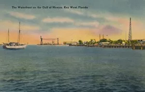 The Waterfront on the Gulf of Mexico, Key West, Florida, c1940s