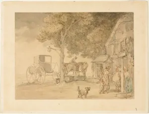 Watering Horses. Creator: Thomas Rowlandson (British, 1756-1827)