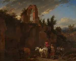 Nicolaes Berghem Prints: Watering Place, 1655. Creator: Nicolaes Berchem