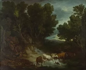 Edge Of The Forest Gallery: The Watering Place, before 1777. Artist: Gainsborough, Thomas (1727-1788)