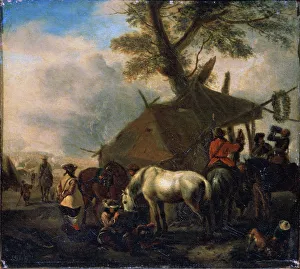 The Watering Place, 17th century. Artist: Philips Wouwerman