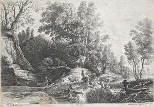 Uden Lucas Van Prints: The watering place, c. 1629-40. Creator: Lucas van Uden