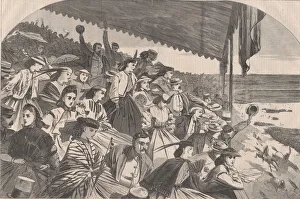 Harpers Weekly Prints: Our Watering Places - Horse Racing at Saratoga (Harpers Weekly, Vol. IX), 1865