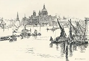 Studio Volume 3 Prints: From Waterloo Bridge, 1873, (1894). Artist: Herbert Menzies Marshall