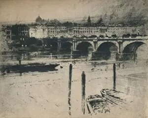 Waterloo Bridge, 1927. Creator: Percy Robertson