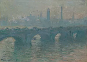 Skyline Collection: Waterloo Bridge, Gray Weather, 1900. Creator: Claude Monet