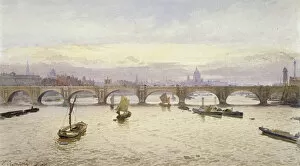 Waterloo Bridge Gallery: Waterloo Bridge, London, 1888. Artist: John Crowther