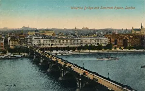 Waterloo Bridge Gallery: Waterloo Bridge and Somerset House, London, c1910