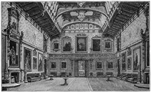 The Waterloo Chamber, Windsor Castle, 1880. Artist: Robert Taylor Pritchett The Waterloo Chamber, Windsor Castle, 1880. Artist: Robert Taylor Pritchett