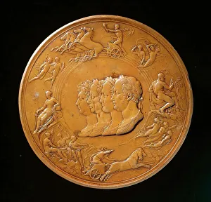 Lead Prints: Waterloo Medallion (image 2 of 2), designed c.1817-1850. Creator: Benedetto Pistrucci