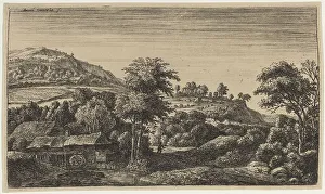 Waterloo Anthonie Prints: Watermill at the Foot of a Hill. Creator: Anthonie Waterloo