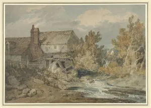 Water Mill Prints: Watermill near a Flowing Brook, 1795-1797. Creator: JMW Turner