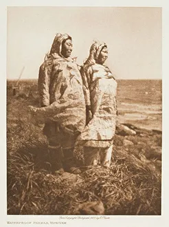 Waterproof Prints: Waterproof Parkas, Nunivak, 1928. Creator: Edward Sheriff Curtis