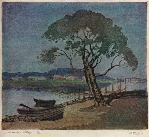 A Waterside Village, c1921. Artist: Archibald Bertram Webb