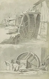 Waterwheel Prints: Waterwheels, c.1780-c.1800. Creator: Bernhard Heinrich Thier