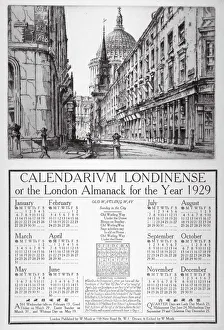 William Monk Prints: Watling Street, City of London, 1928. Artist: William Monk