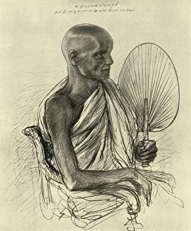 Sri Lankan Gallery: Watta Raka Anunayaka Farunansa, Buddhist head priest, Ceylon, 1898