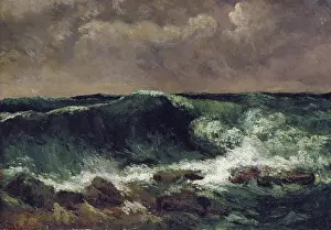 Seascape Prints: The Wave, 1869-1870. Creator: Gustave Courbet
