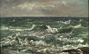 Johan Christian Clausen Dahl Prints: Waves and Breakers in the Bay of Naples, 1821. Creator: Johan Christian Dahl