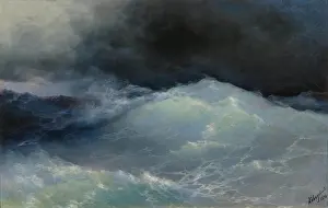 Wave Prints: Waves on the high seas, 1898. Creator: Aivazovsky, Ivan Konstantinovich (1817-1900)