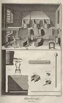 Defehrt Gallery: Wax Bleaching. From Encyclopedie by Denis Diderot and Jean Le Rond d Alembert, 1751-1765