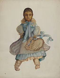 Dolls Clothes Gallery: Wax Doll, c. 1937. Creator: Edna C. Rex