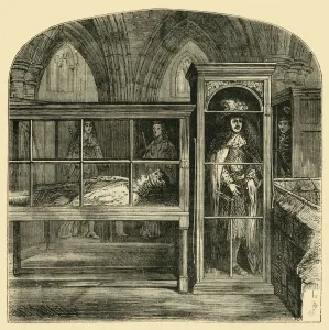 Wax Figure Prints: The Wax Figures in Westminster Abbey, (1881). Creator: Unknown