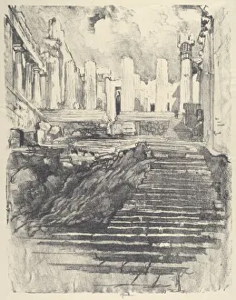 Acropolis Gallery: The Way up to the Acropolis, 1913. Creator: Joseph Pennell