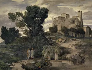 Fresco Prints: On the Way to Emmaus, 1868. Creator: Arnold Bocklin