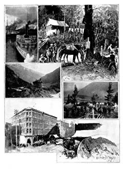 Shortage Prints: On the Way to Klondike, 1898. Creator: Unknown
