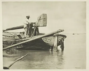 Adjusting Gallery: A Way Across the Marshes, c. 1883 / 87, printed 1888. Creator: Peter Henry Emerson
