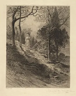 The Way to the River, 1880. Creator: James David Smillie