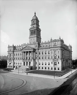 Beaux Arts Prints: Wayne County Building, Detroit, Mich. between 1902 and 1910. Creator: Unknown
