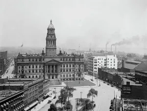 Beaux Arts Prints: Wayne County Building, Detroit, Mich. between 1902 and 1920. Creator: Unknown