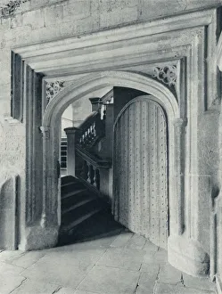 Hussey Prints: Waynfletes North Door, with the Seventeenth-Century Stairs to Upper School and Antechapel