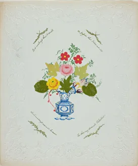 Is it Weakness thus to Dwell (valentine), c. 1850. Creator: George Kershaw
