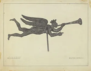 Weather Vane Prints: Weather Vane - Angel Gabriel, c. 1939. Creator: Salvatore Borrazzo