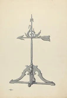 Weise Elmer Prints: Weather Vane, c. 1936. Creator: Elmer Weise
